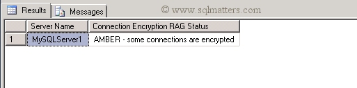 SQL Encryption RAG Status